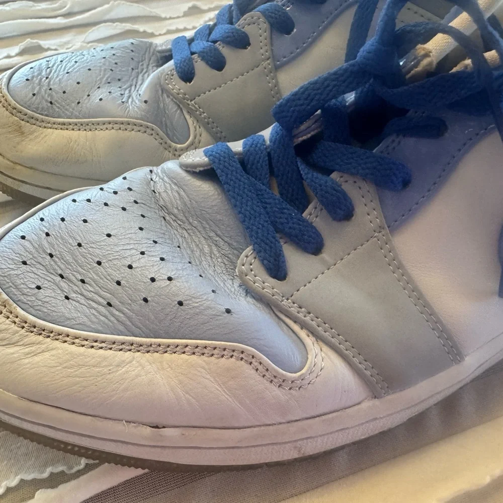 Air Jordan 1 Low SE Mighty Swooshers Nike Sneakers Men’s 11 Blue White Leather